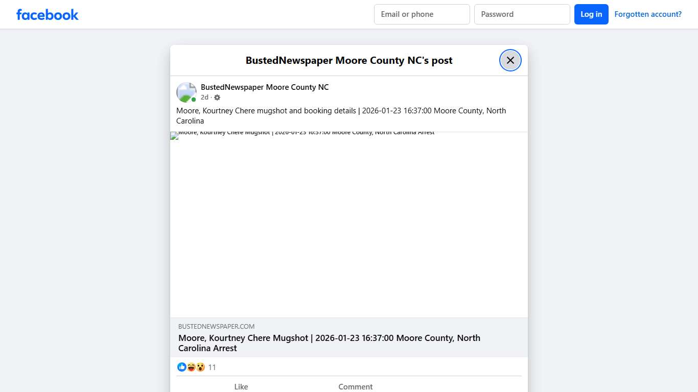 Moore, Kourtney Chere... - BustedNewspaper Moore County NC Facebook